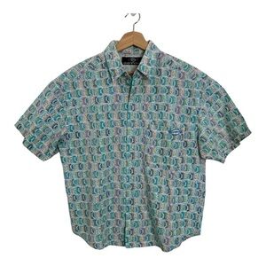 Vintage Gotcha Wild Hawaiian Print Collared Shirt No Tag Fits Mens M Surf Rad